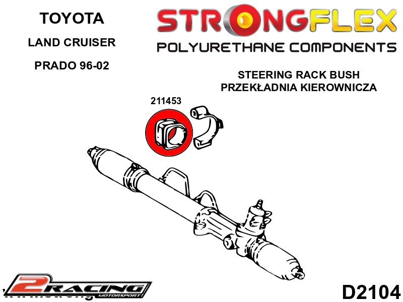 Hřeben řízení silentblok 50mm Sport 211453A