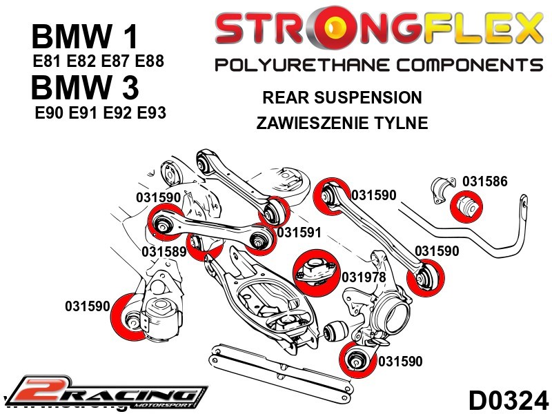 Zadní tlumič silentblok spodní uchycení Sport 031978A