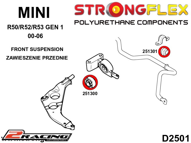 Přední stabilizátor silentblok 251301B