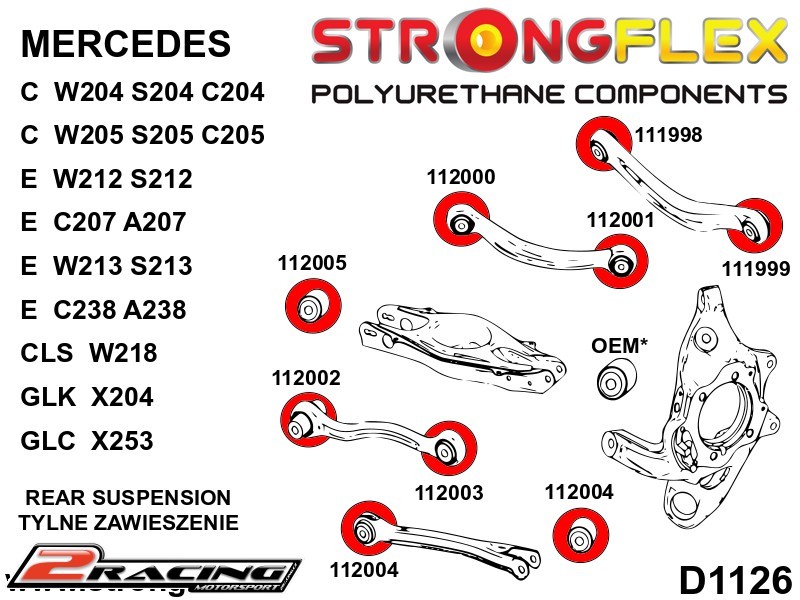 Zadní spodní rameno vnější silentblok Sport 112001A