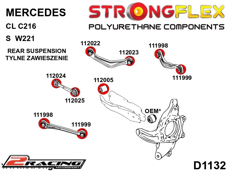 Zadní spodní rameno vnější silentblok Sport 111999A