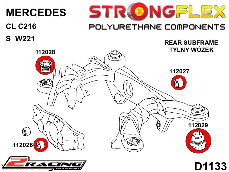 Zadní diferenciál zadní silentblok 112027B