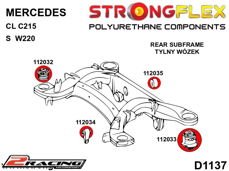 Zadní diferenciál zadní silentblok 112035B