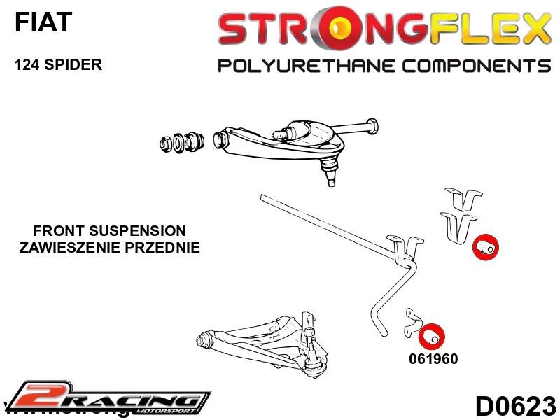 Přední stabilizátor silentblok Sport 061960A