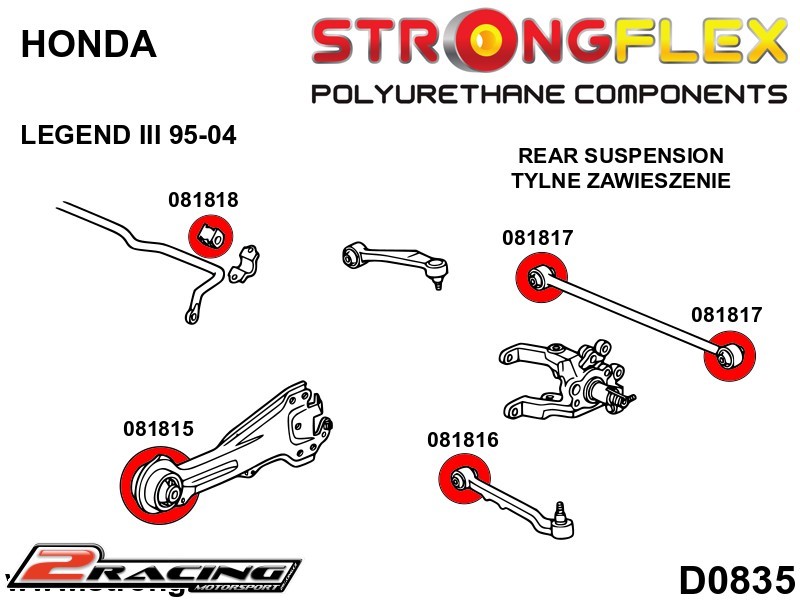 Zadní silentbloky kit Sport 086227A