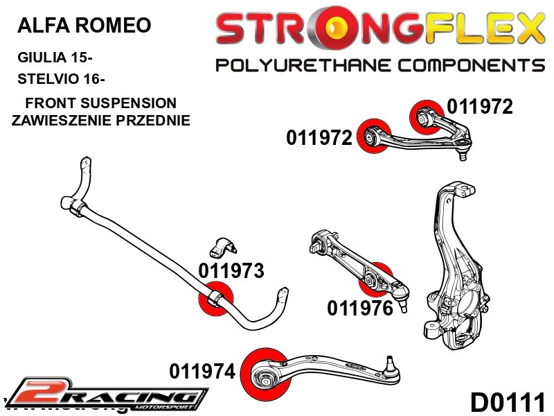 Přední silentbloky kit Sport 016252A