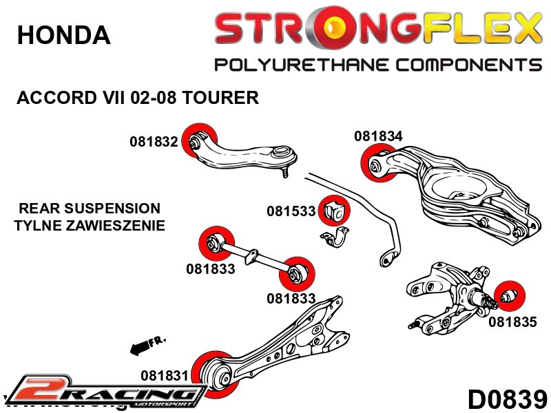 Přední stabilizátor silentblok 081533B