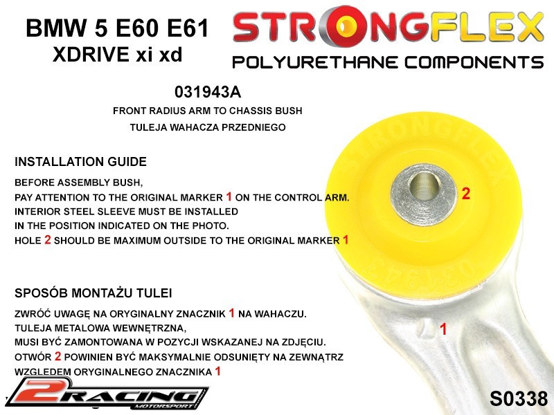 Přední silentbloky kit Sport 036093A