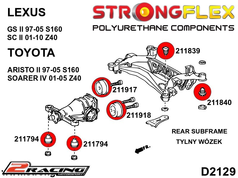 Zadní diferenciál zadní silentblok Sport 211917A