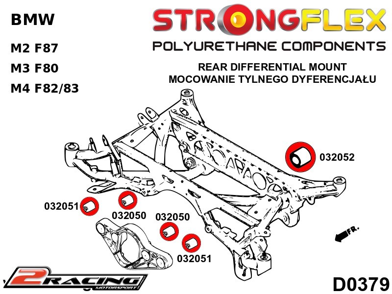 Zadní diferenciál přední silentblok Sport 032050A