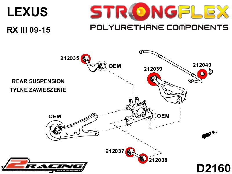 Zadní stabilizátor silentblok 212040B