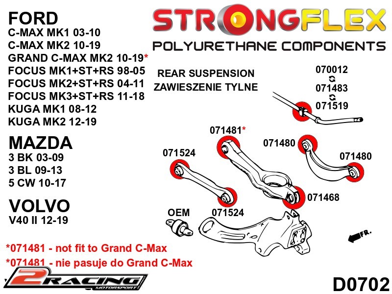 Zadní silentbloky kit 076154B