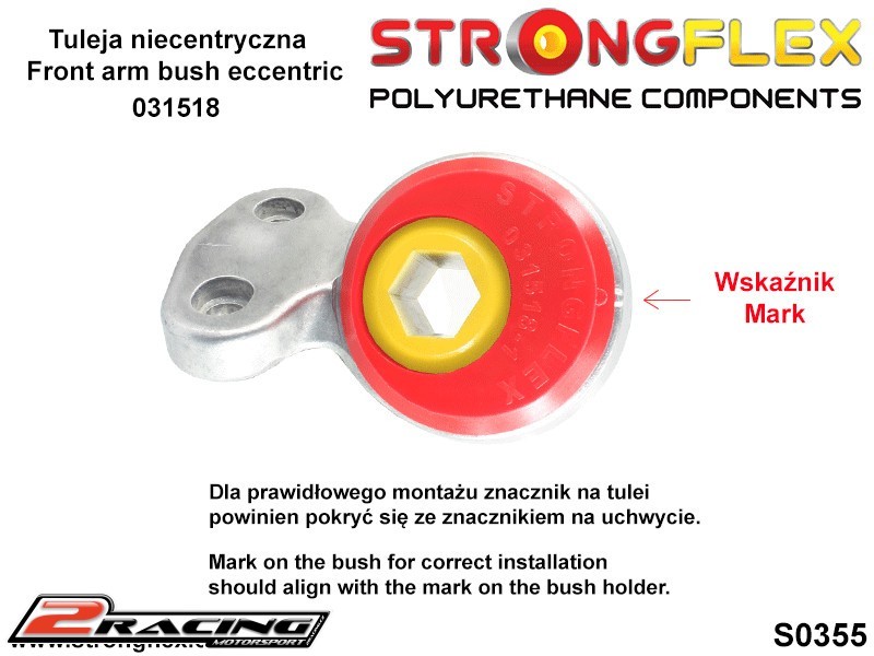 Přední spodní rameno silentblok 66mm excentický 031518B