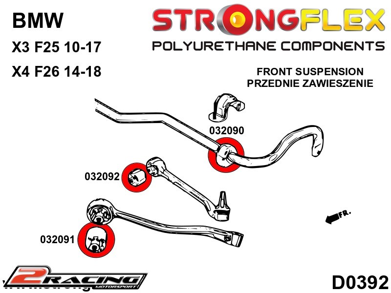 Přední silentbloky kit 036101B