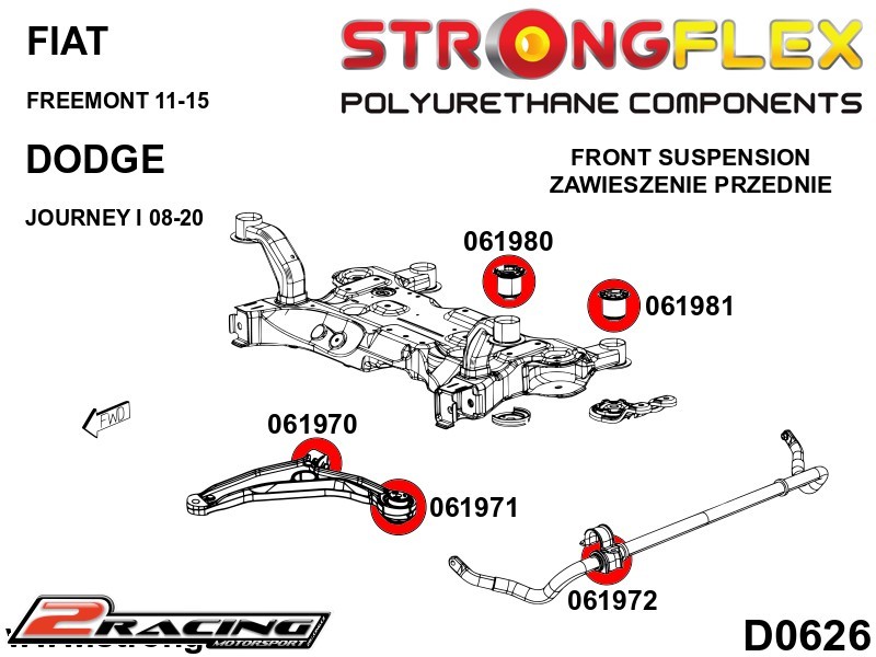 Přední stabilizátor silentblok 061972B