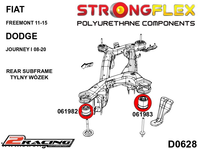 Zadní nápravnice přední silentblok Sport 061982A