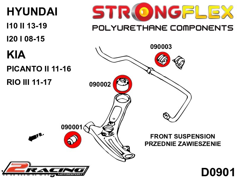 Přední rameno přední silentblok 090001B