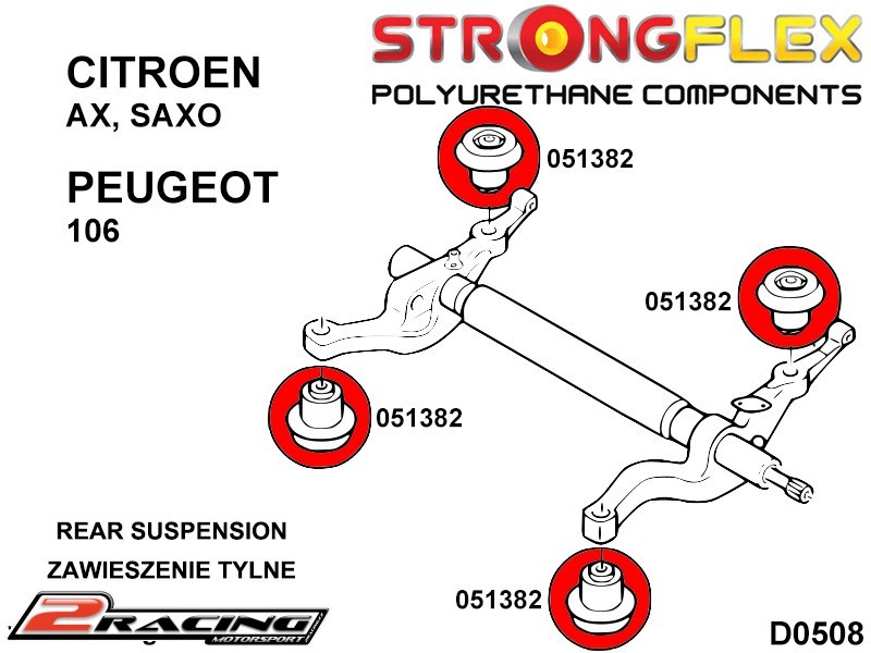 Přední silentbloky kit 056004B