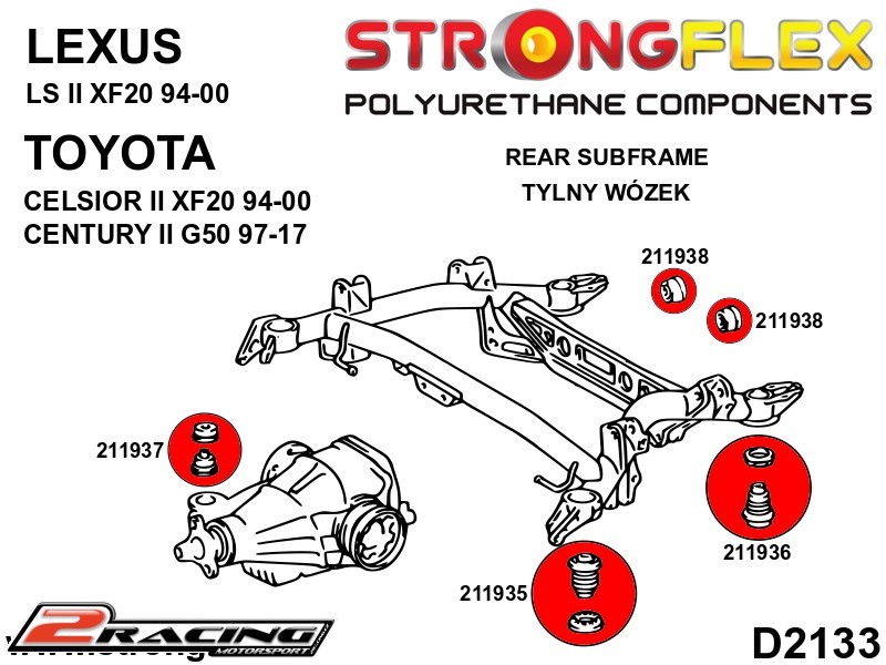 Zadní příčník silentblok kit Sport 216253A