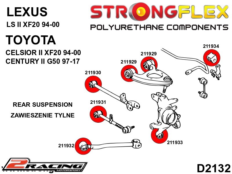 Zadní stabilizátor silentblok Sport 211934A