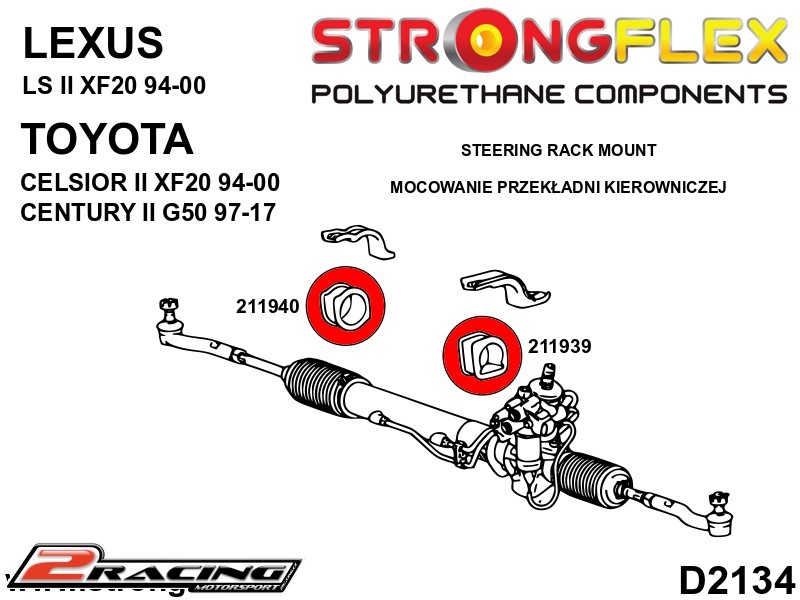 Hřeben řízení silentblok Sport 211939A