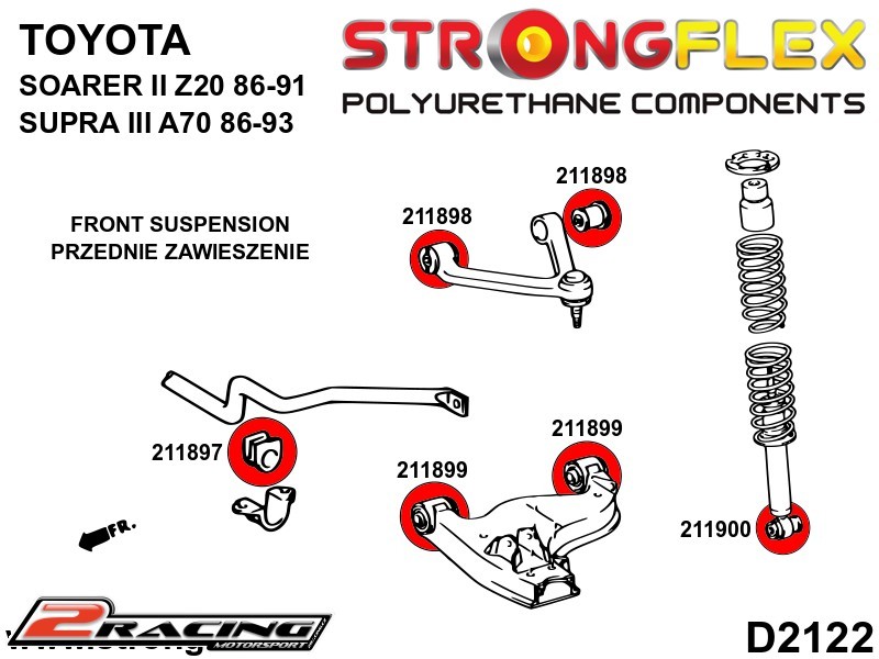Přední tlumič uchycení silentblok Sport 211900A