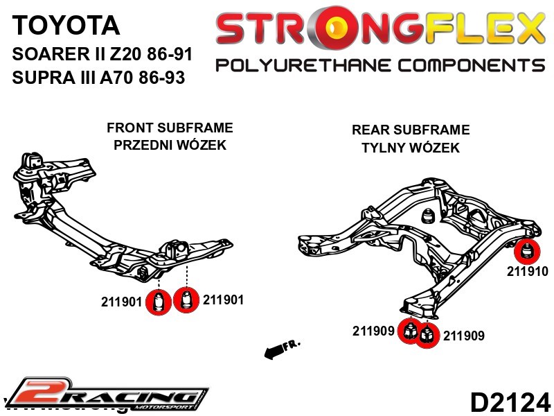 Komplet zadní nápravnice silentbloky 216240B