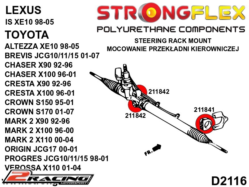 Silentblok hřebene řízení 211842B