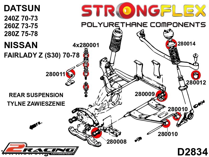 Přední a zadní stabilizátor multilink silentblok Sport 280001A