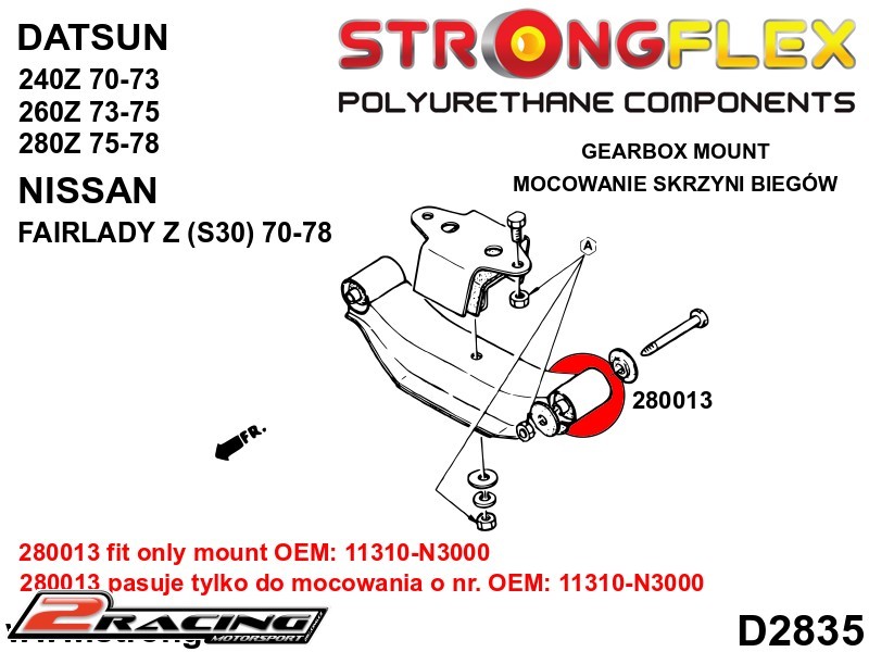 Držák převodovky silentblok 280013B