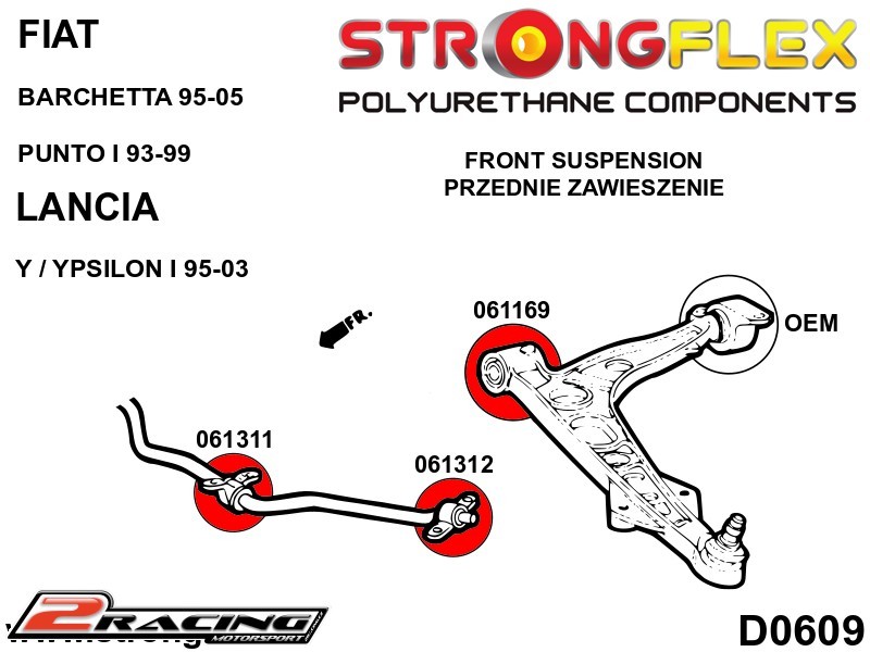 Přední rameno přední silentblok 061169B
