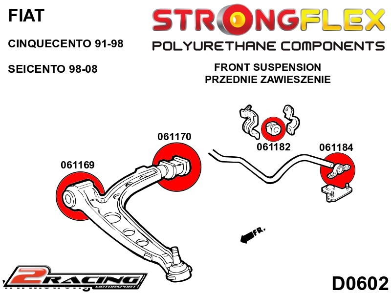 Přední stabilizátor silentblok kit Sport 066042A