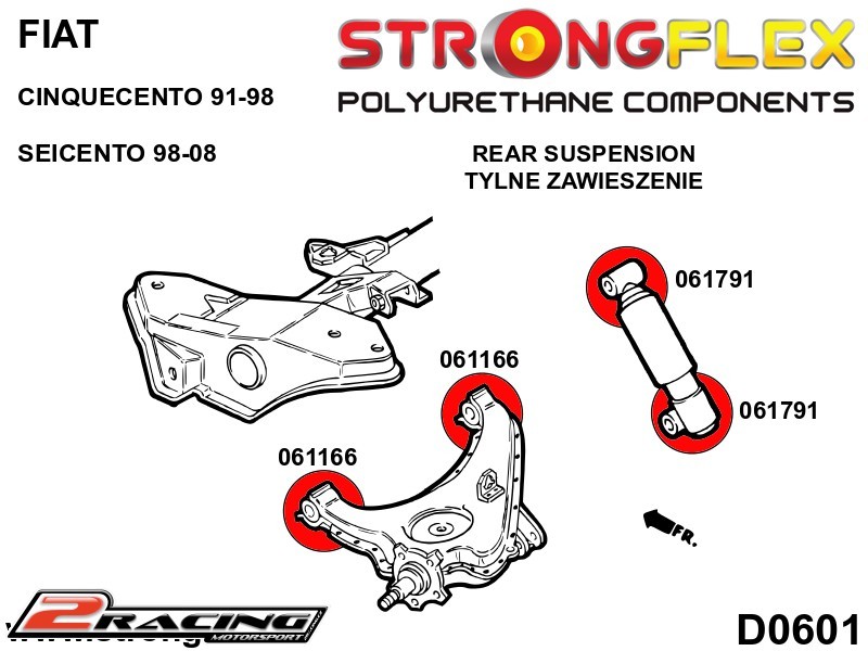 Zadní vlečné rameno silentblok Sport 061166A