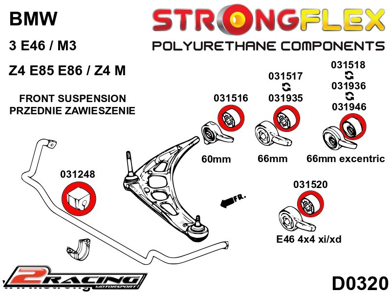 Přední rameno zadní silentblok xi/xd/ix Sport 031520A