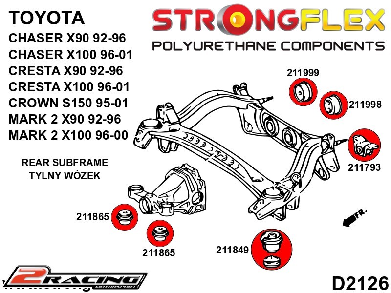 Zadní diferenciál zadní silentblok 211998B