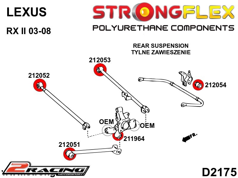 Zadní stabilizátor silentblok 212054B