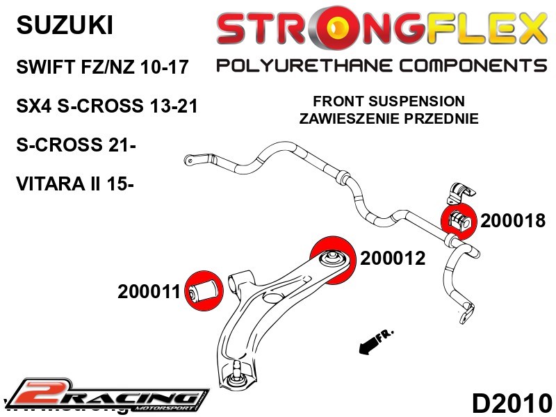 Přední stabilizátor silentblok 200018B