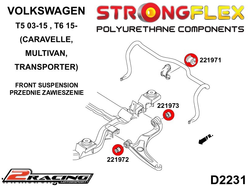 Přední silentbloky kit Sport 226234A