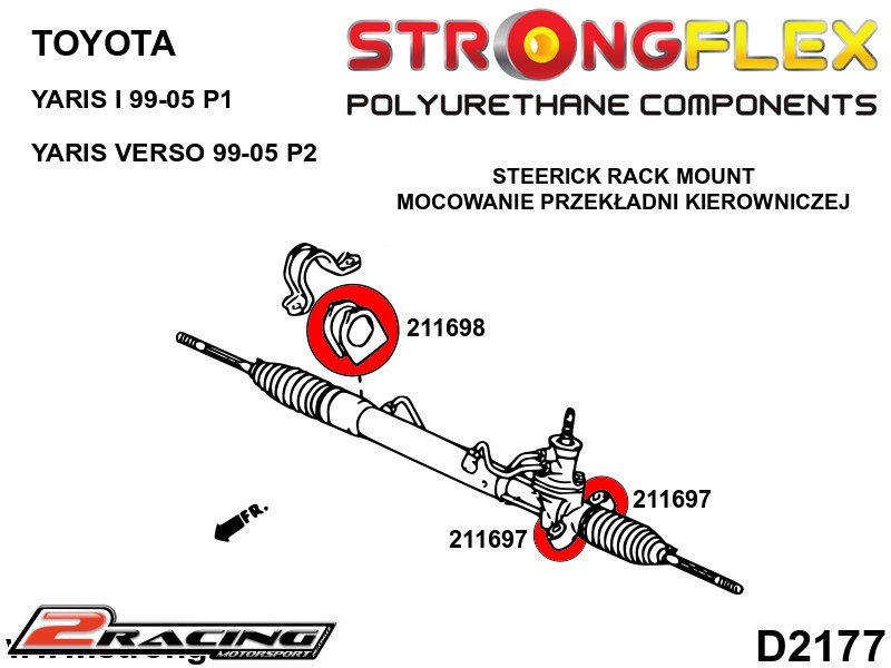 Silentblok uchycení tyče řízení Sport 211698A