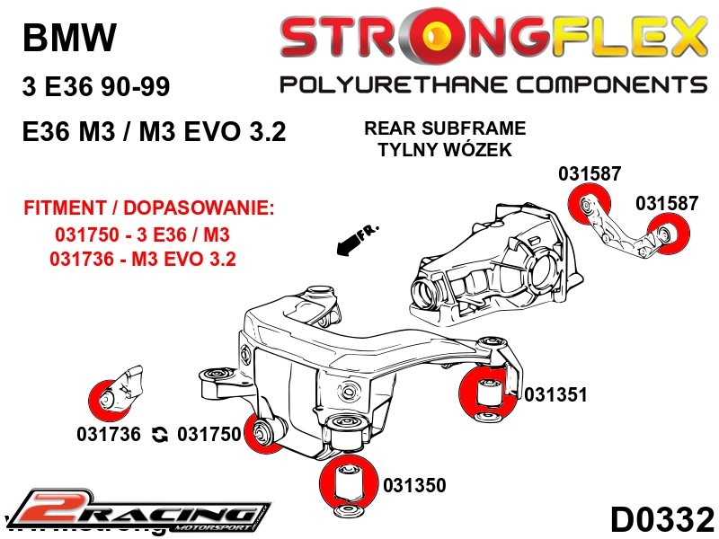 Zadní výztuha silentblok Sport 031350A