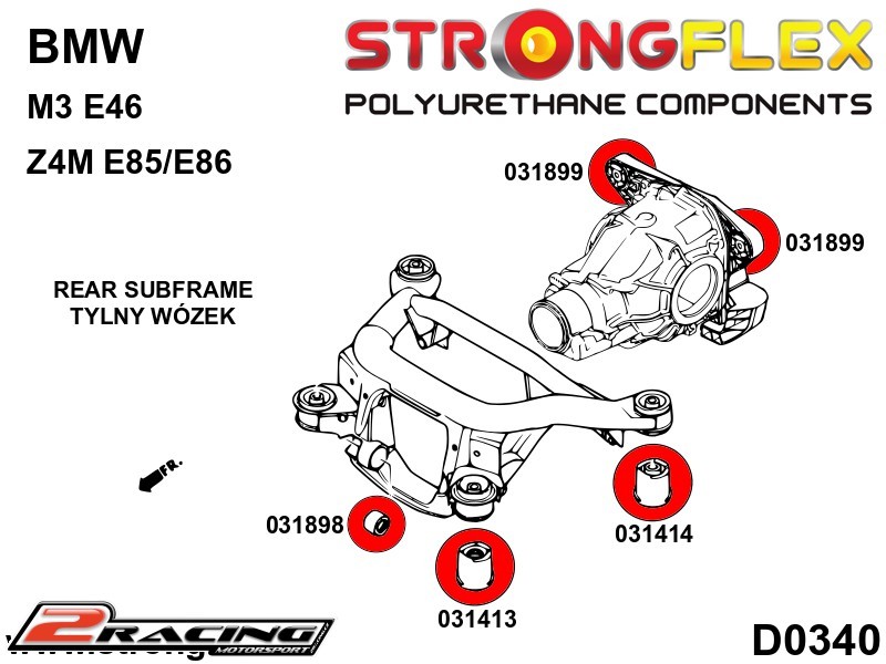 Zadní sada výztuha silentbloky Sport 036119A