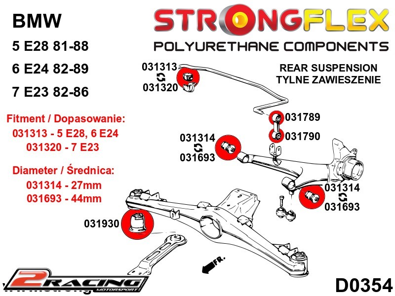 Zadní stabilizátor multilink silentblok 031790B