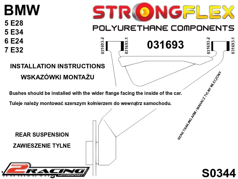 Zadní silentbloky kit 036124B