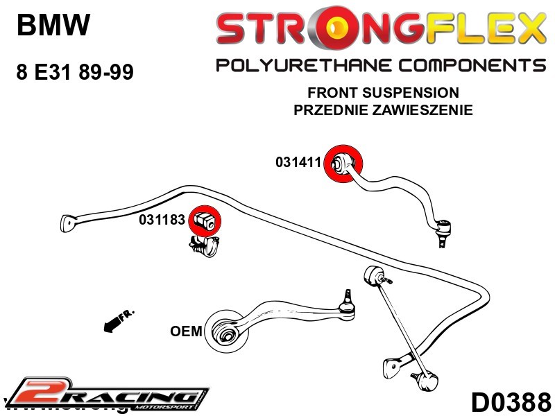 Přední spodní rameno zadní silentblok Sport 031411A