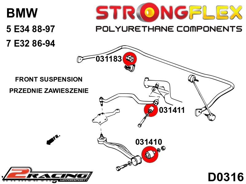 Přední spodní rameno zadní silentblok 031411B
