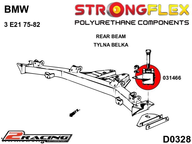 Zadní silentbloky kit Sport 036127A