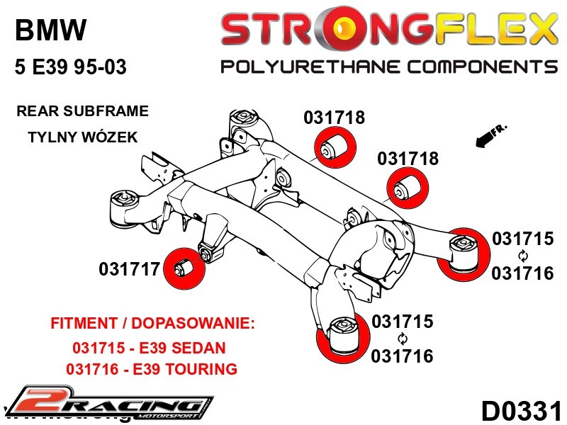 Komplet zadní výztuha silentblok 036190B