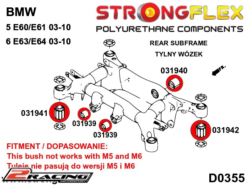 Zadní nápravnice zadní silentblok Sport 031942A