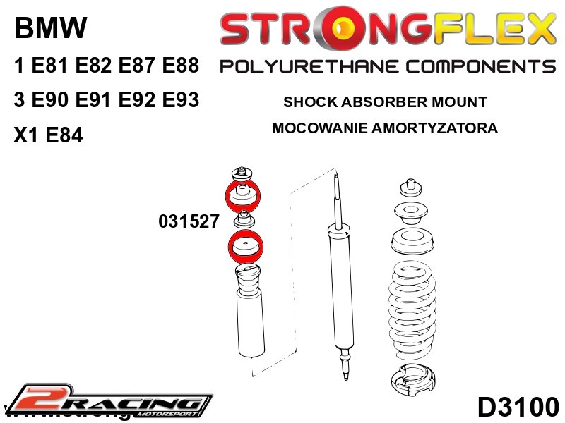 Zadní tlumič horní silentblok 031527B