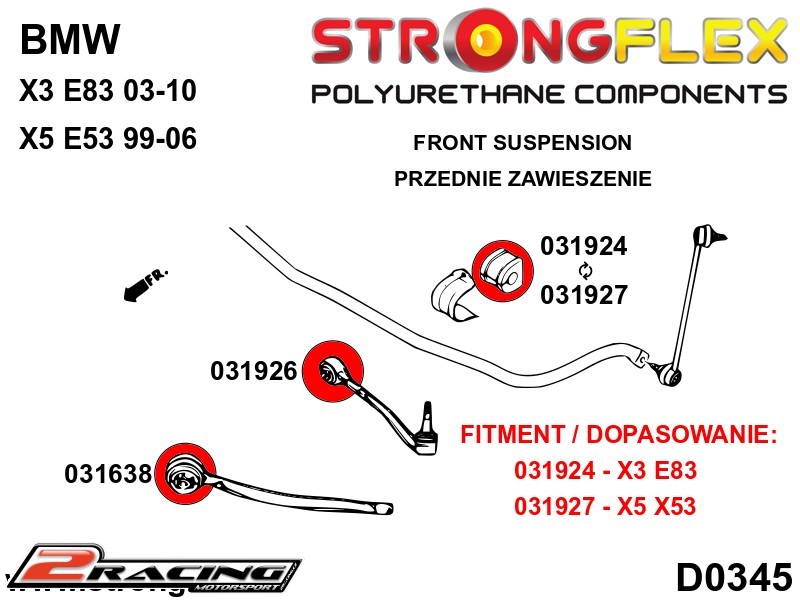 Přední silentbloky kit 036095B